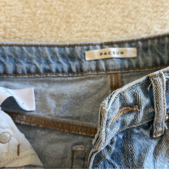 bundle of 3 pacsun high rise denim blue shorts size 22 - Picture 4 of 4
